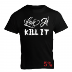 5% Nutrition Apparel Love It Kill It / WIT Men’s T-Shirt Black/White