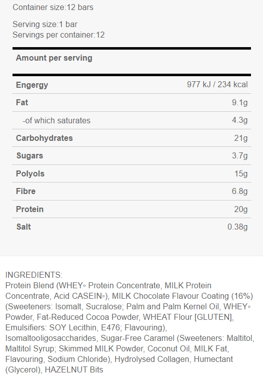 חטיף חלבון איכותי 20 גרם