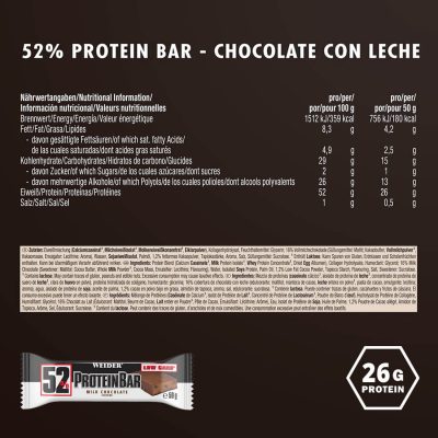 Weider 52% Protein Bar 24 bars – תמונה 2
