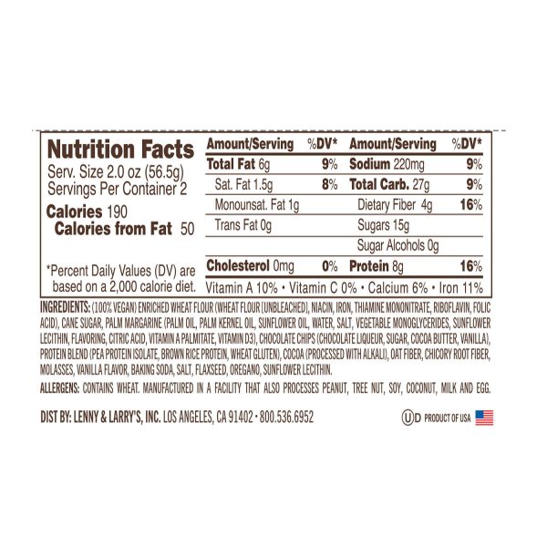 עוגיות חלבון טבעוניות - 8 גרם חלבון ליחידה