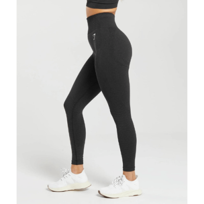 ⁦Gym Shark Vital Seamless 2.0 Leggings Black⁩ – תמונה ⁦4⁩
