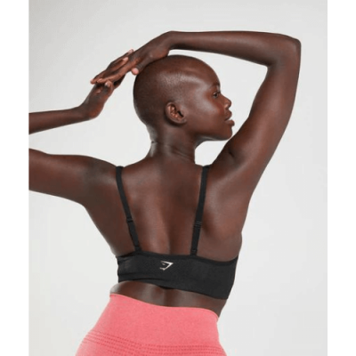 ⁦Gym Shark Vital Seamless 2.0 Sports Bra Black⁩ – תמונה ⁦3⁩