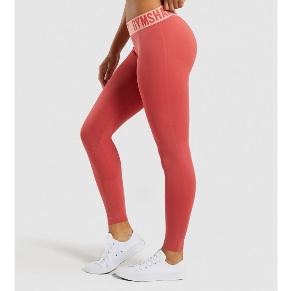 Gym Shark Fit Leggings Orange – תמונה 3