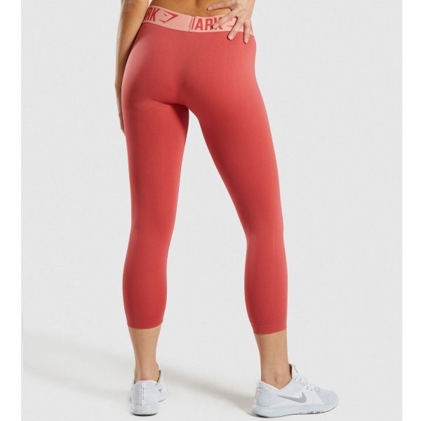 Gym Shark Fit Cropped Leggings Orange – תמונה 4