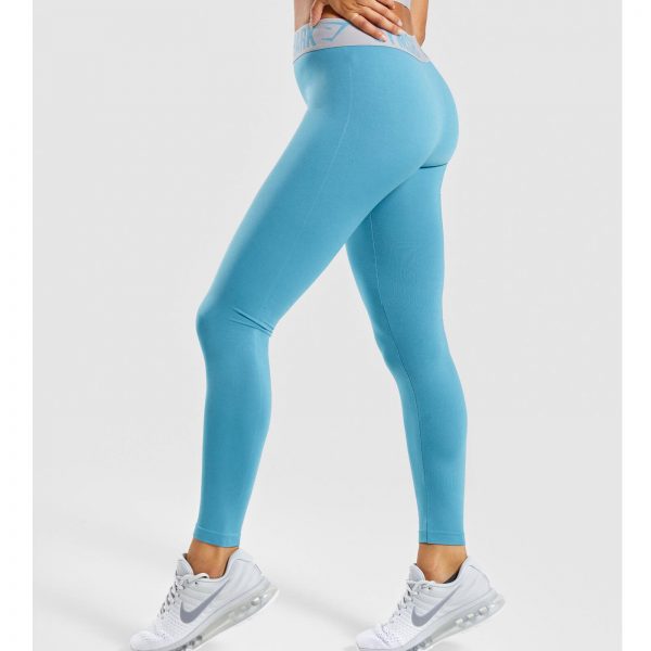 Gym Shark Fit Leggings Dusky Teal/Light Grey – תמונה 5