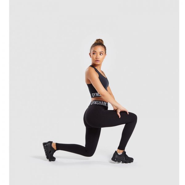 Gym Shark Fit Sports Bra Black/White – תמונה 7