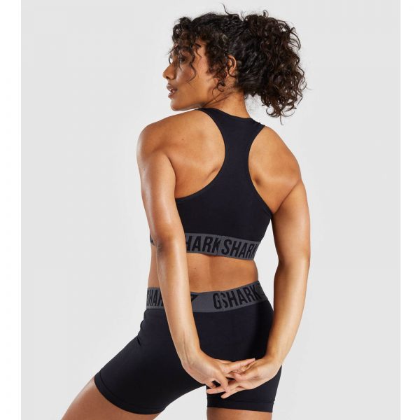 Gym Shark Fit Sports Bra Black – תמונה 5