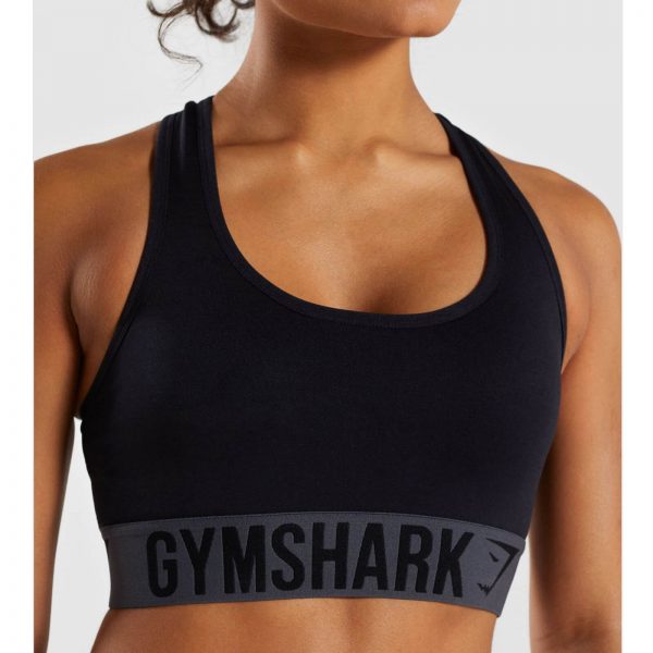 Gym Shark Fit Sports Bra Black – תמונה 7