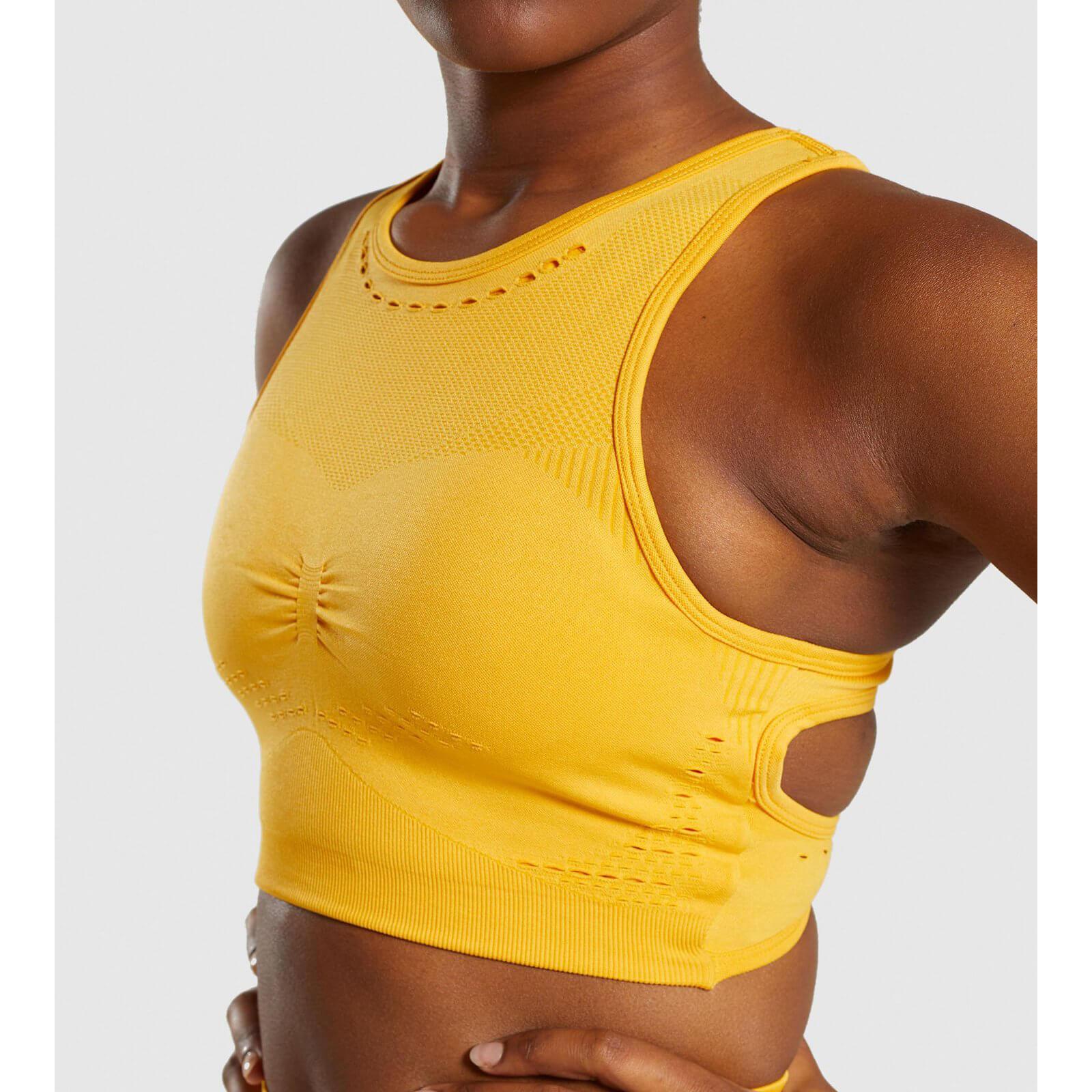 Gym Shark Flawless Knit Sports Bra Yellow