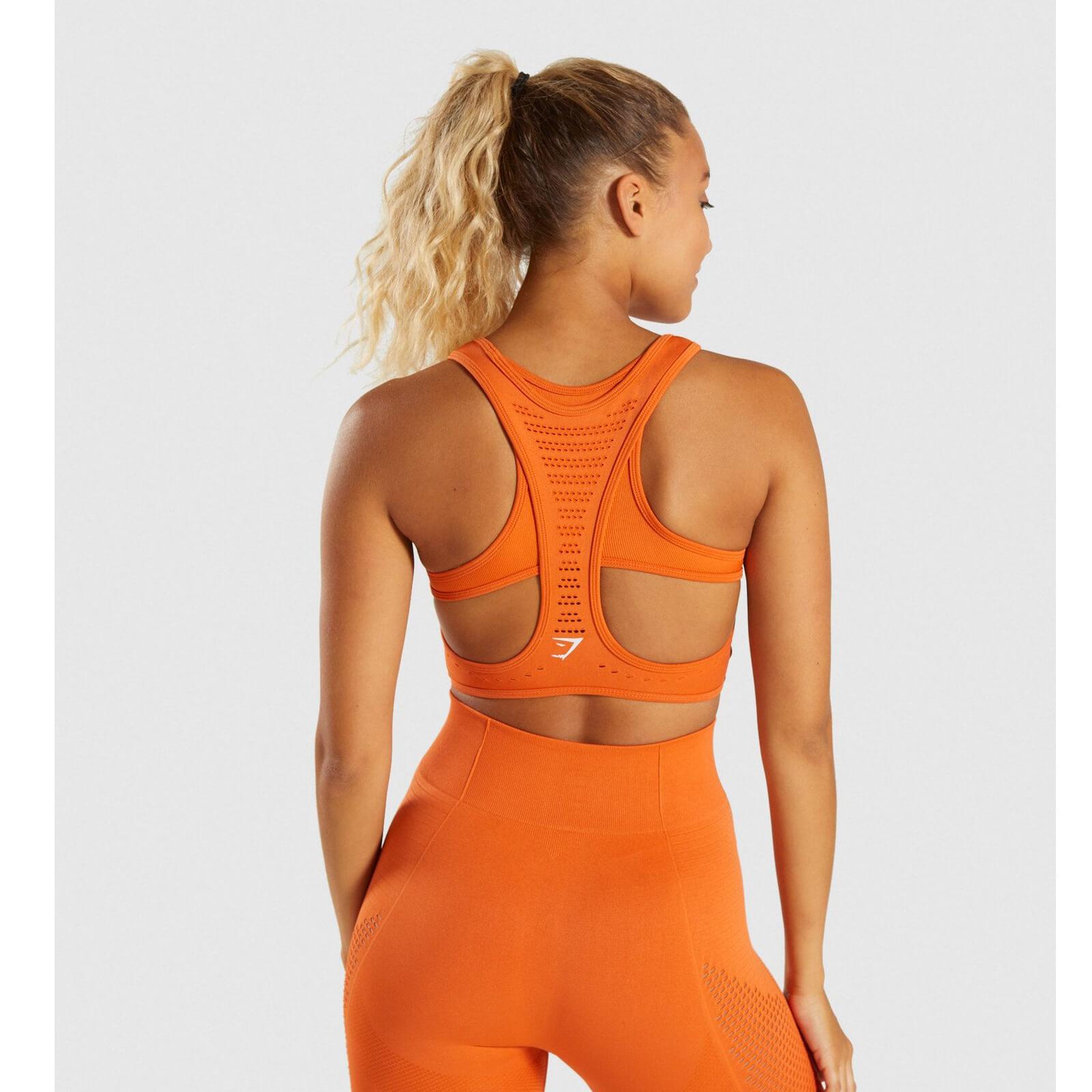 Gym Shark Flawless Knit Sports Bra Burnt Orange