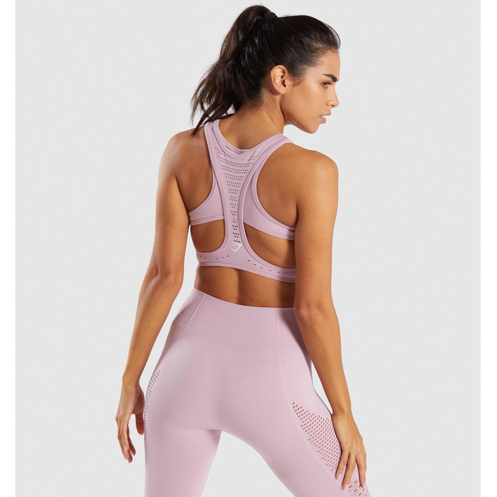 Gym Shark Flawless Knit Sports Bra Washed Lavender