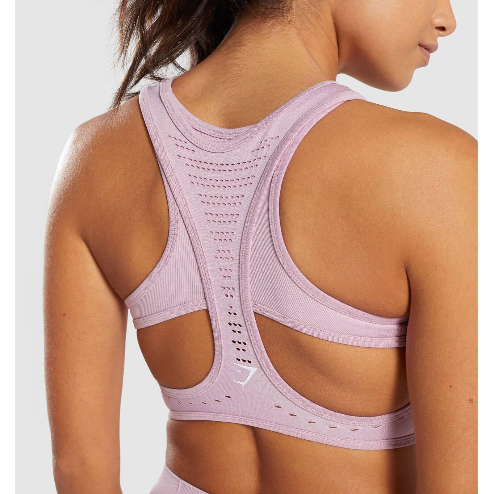 Gym Shark Flawless Knit Sports Bra Washed Lavender