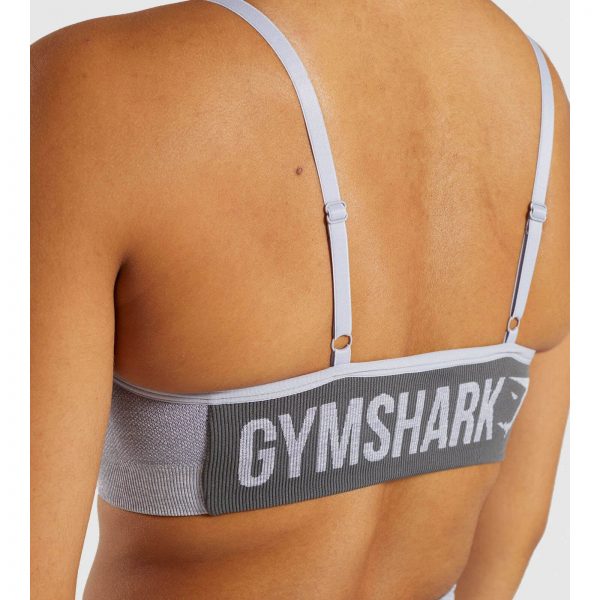 Gym Shark Flex Strappy Sports Bra Blue/Grey – תמונה 4