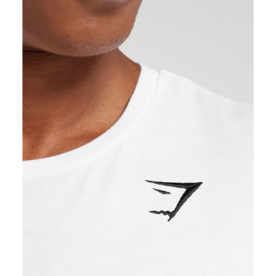 ⁦Gymshark Crest T-shirt White⁩ – תמונה ⁦3⁩