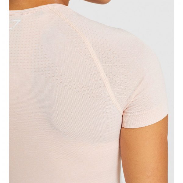 Gym Shark Vital Seamless T-shirt Blush Nude Marl – תמונה 5