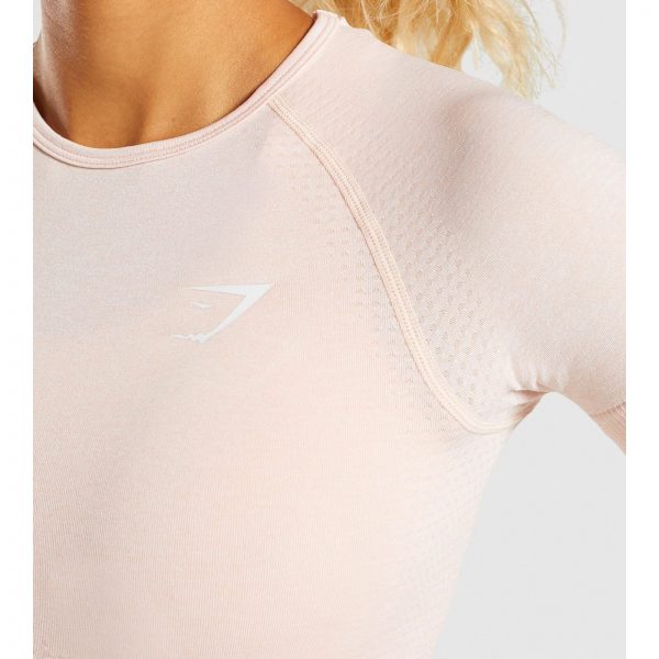 Gym Shark Vital Seamless T-shirt Blush Nude Marl – תמונה 7