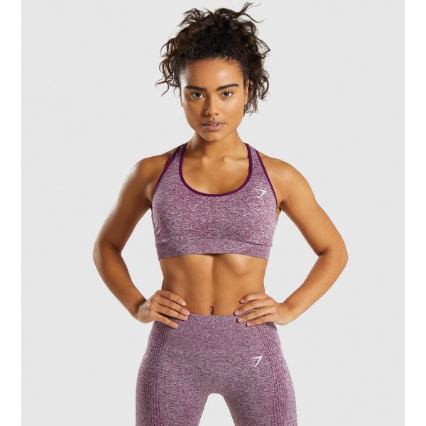 Gym Shark Vital Seamless Sports Bra Purple – תמונה 1