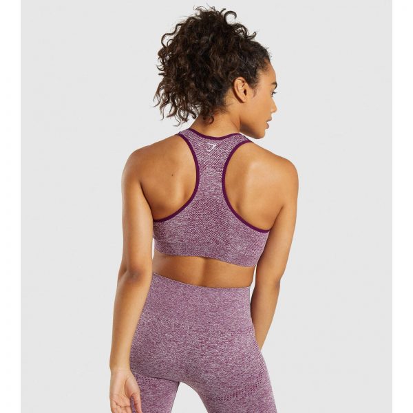 Gym Shark Vital Seamless Sports Bra Purple – תמונה 6