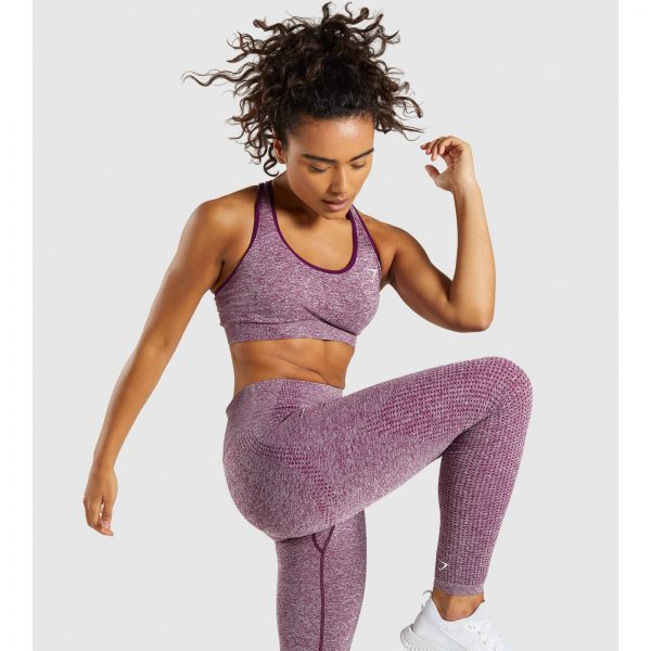 Gym Shark Vital Seamless Sports Bra Purple – תמונה 3