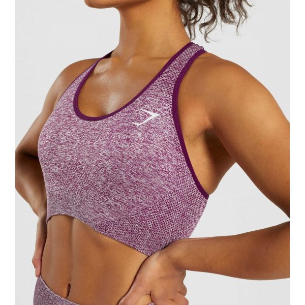 Gym Shark Vital Seamless Sports Bra Purple – תמונה 2