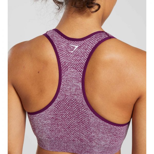 Gym Shark Vital Seamless Sports Bra Purple – תמונה 5