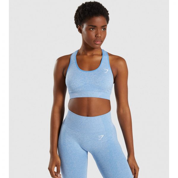 Gym Shark Vital Seamless Sports Bra Blue – תמונה 1