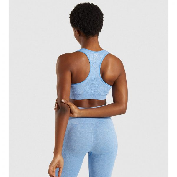 Gym Shark Vital Seamless Sports Bra Blue – תמונה 5