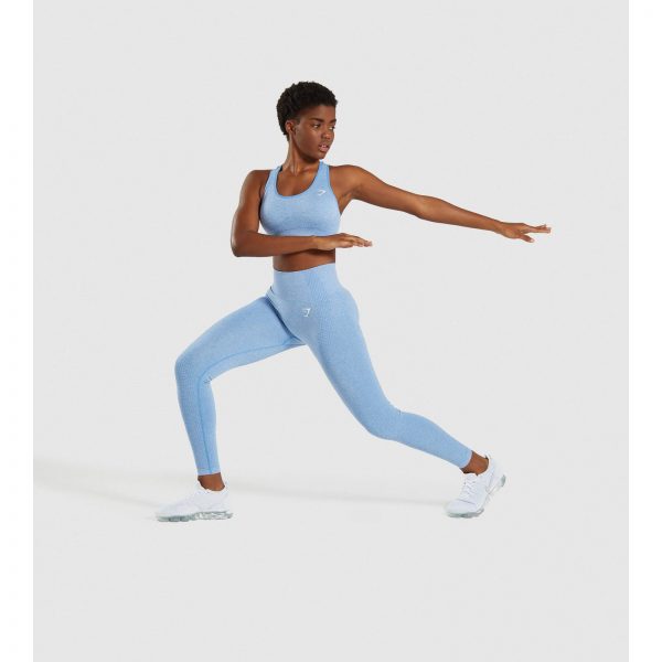 Gym Shark Vital Seamless Sports Bra Blue – תמונה 6