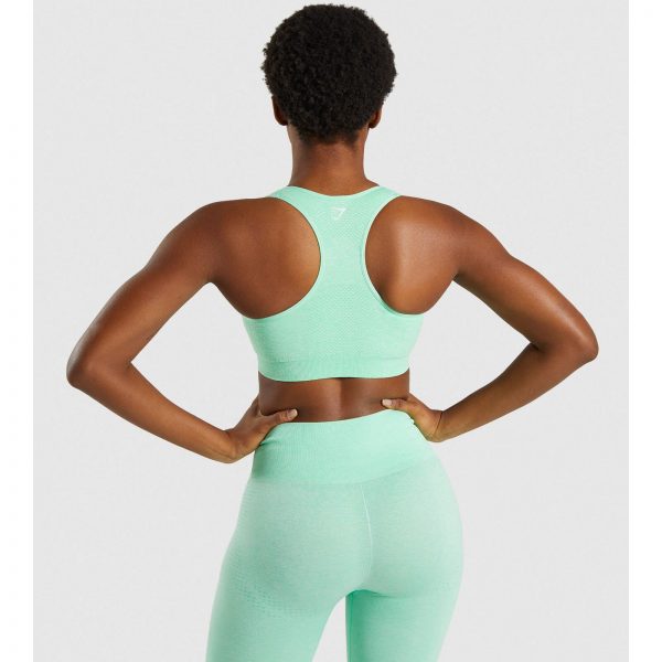 Gym Shark Vital Seamless Sports Bra Green – תמונה 5