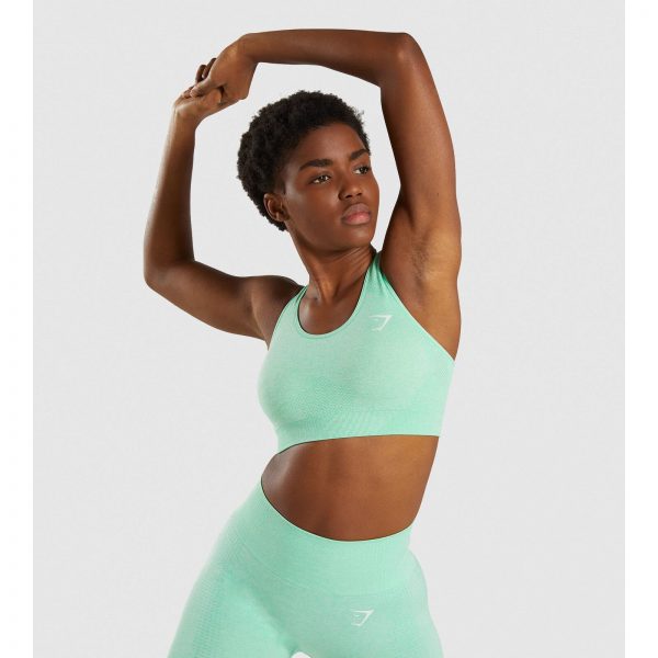 Gym Shark Vital Seamless Sports Bra Green – תמונה 4