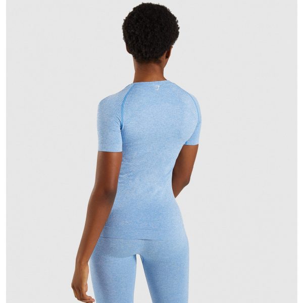 Gym Shark Vital Seamless T-shirt Blue – תמונה 7