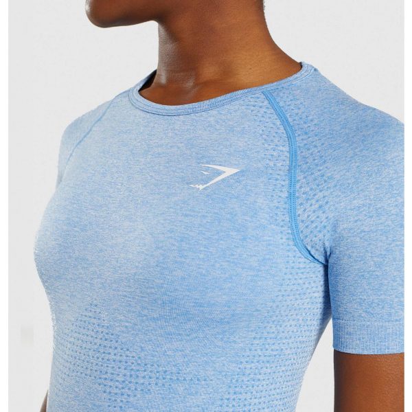 Gym Shark Vital Seamless T-shirt Blue – תמונה 4