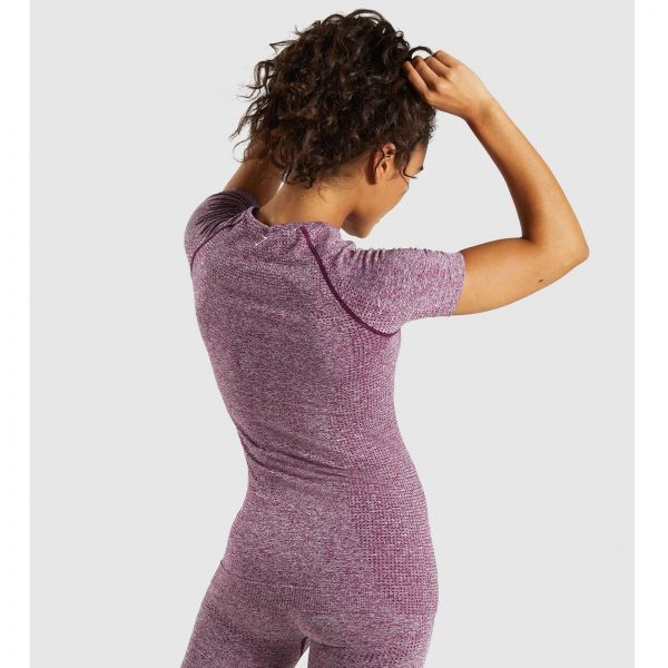 Gym Shark Vital Seamless T-shirt Purple – תמונה 5