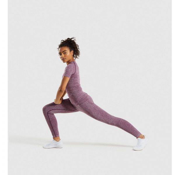 Gym Shark Vital Seamless T-shirt Purple – תמונה 4