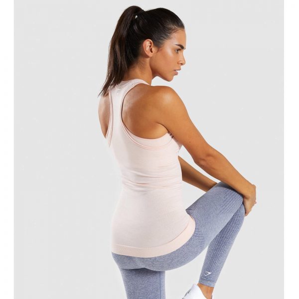 ⁦Gym Shark Vital Seamless Vest Blush Nude Marl⁩ – תמונה ⁦4⁩