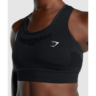 ⁦Gym Shark Energy+Seamless Sports Bra Black⁩ – תמונה ⁦4⁩