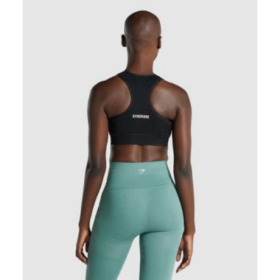 ⁦Gym Shark Energy+Seamless Sports Bra Black⁩ – תמונה ⁦2⁩