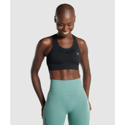 ⁦Gym Shark Energy+Seamless Sports Bra Black⁩ – תמונה ⁦1⁩