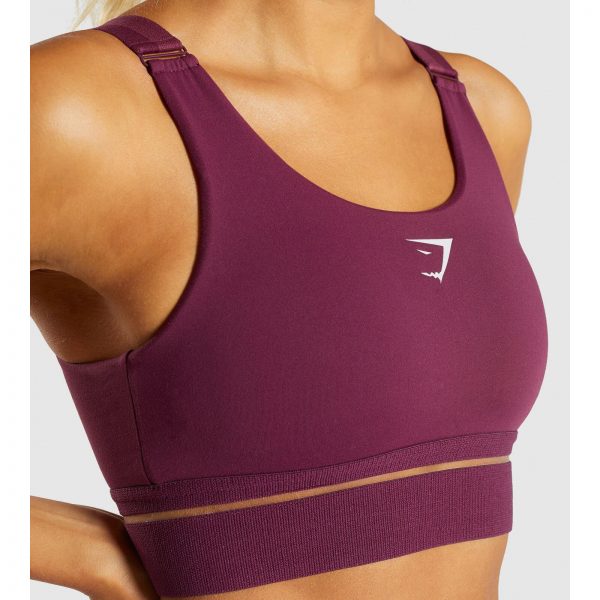 ⁦Gym Shark Embody Sports Bra Dark Ruby⁩ – תמונה ⁦6⁩