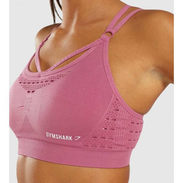 ⁦Gym Shark Energy+Seamless Sports Bra Dusky Pink⁩ – תמונה ⁦3⁩
