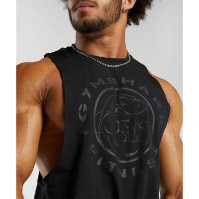 ⁦Gymshark Legacy Drop Arm Tank Black⁩ – תמונה ⁦3⁩