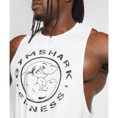 ⁦Gymshark Legacy Drop Arm Tank White⁩ – תמונה ⁦3⁩