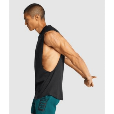 Gym Shark Bold Drop Armhole Tank Black – תמונה 4