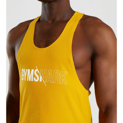 Gym Shark Distort Graphic Stringer Yellow – תמונה 3