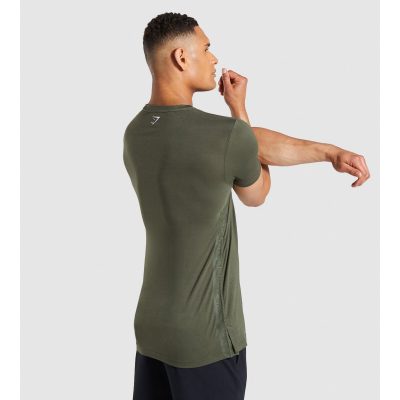 ⁦Gym Shark Shadow T-shirt Dark Green⁩ – תמונה ⁦3⁩