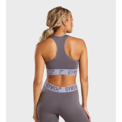 Gym Shark Fit Sports Bra Slate Lavender/Lilac – תמונה 2