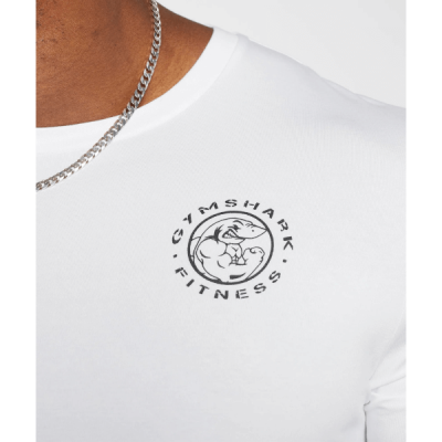 ⁦Gymshark Legacy T-shirt White⁩ – תמונה ⁦4⁩