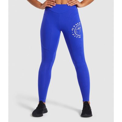 Gym Shark Legacy Fitness Panel Leggings Blue – תמונה 1