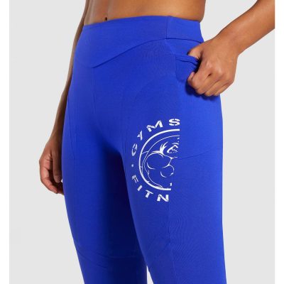 Gym Shark Legacy Fitness Panel Leggings Blue – תמונה 3