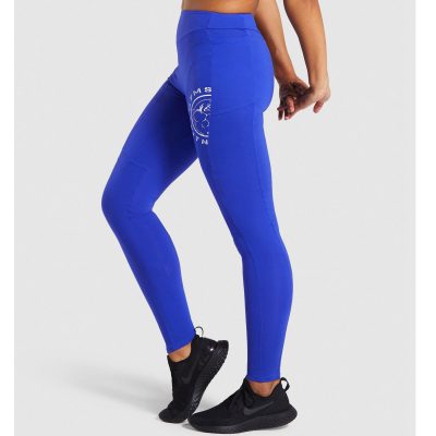 Gym Shark Legacy Fitness Panel Leggings Blue – תמונה 2